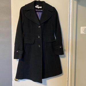 Kenneth Cole Wool Pea Coat - Black Size 6